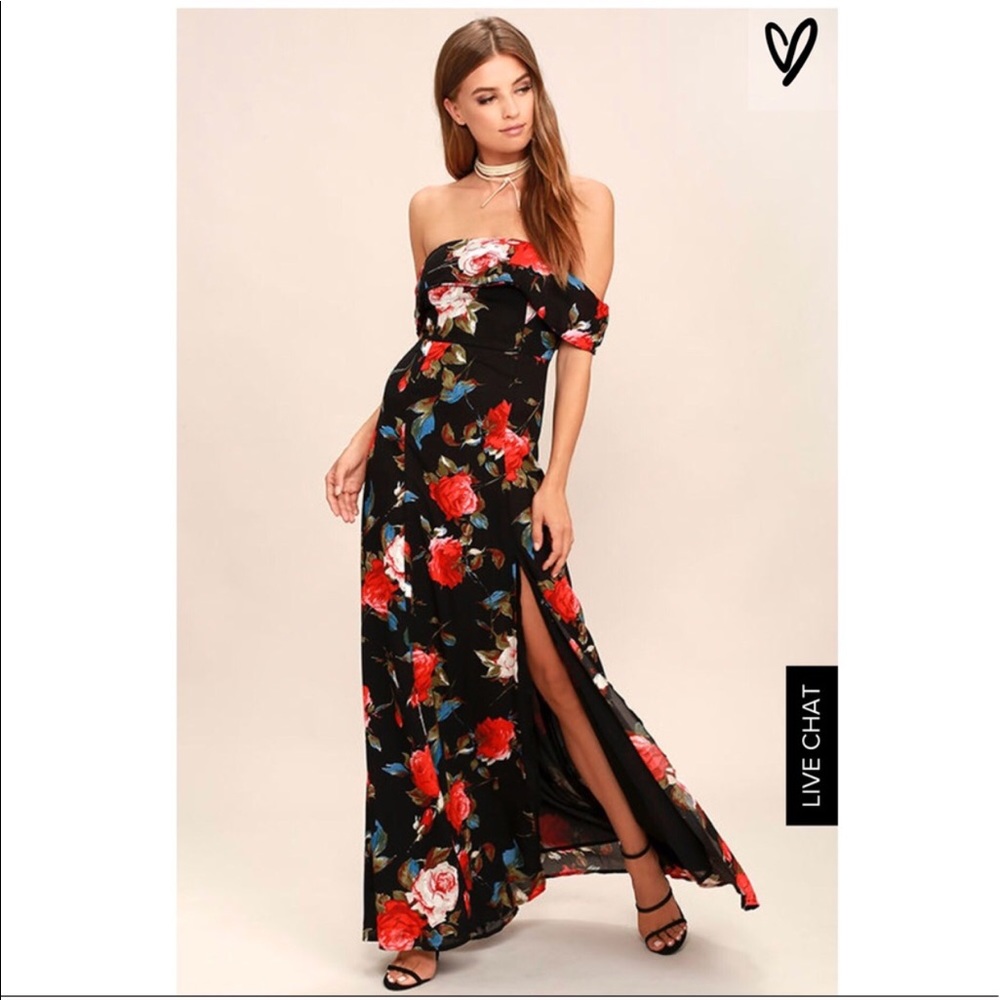 Lulu's off the shoulder floral dress